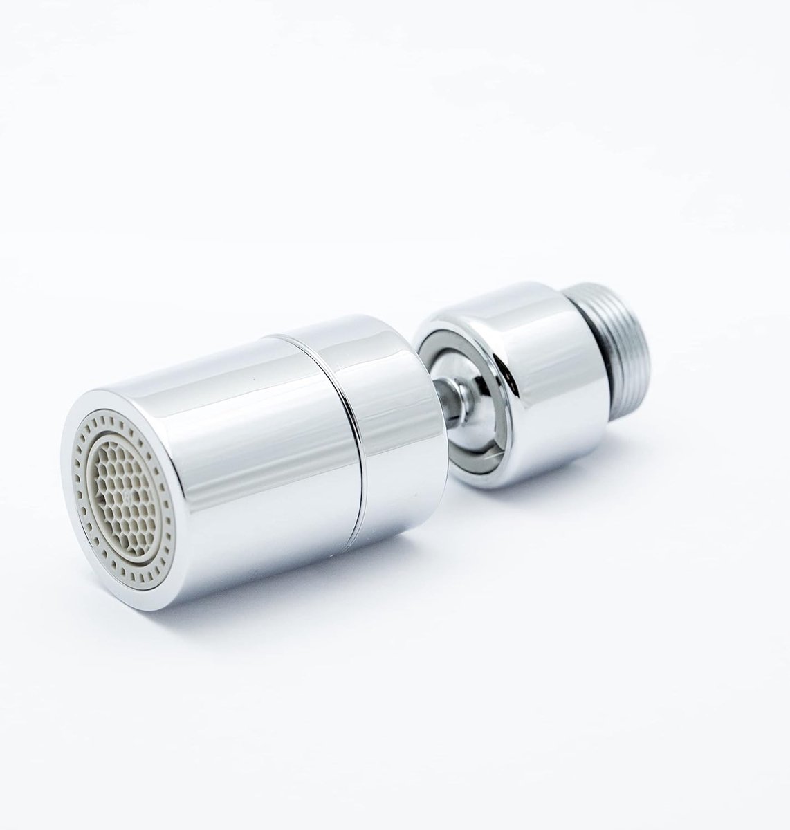 SnelShoppen - Metal Aerator voor IKEA M18.5 Kranen - 360° Draaibaar & 80° Kantelbaar - Dubbele Jet Functie - Geïntegreerd Filter - Chroom