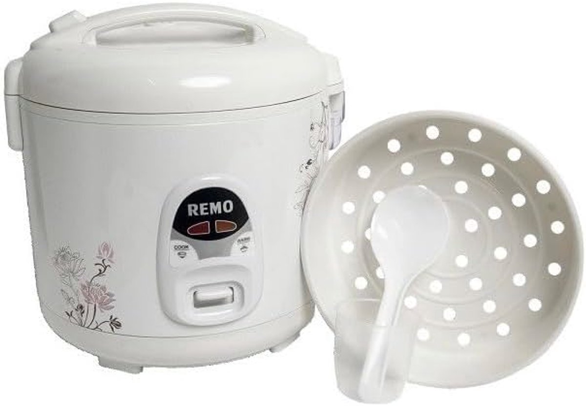 SnelShoppen - Luxe Rijstkoker 1.8L Elektrische Kookpan met Stoommandje, 9 Porties, Anti-aanbak Binnenpan, Automatische Uitschakeling, Ideaal voor Keuk
