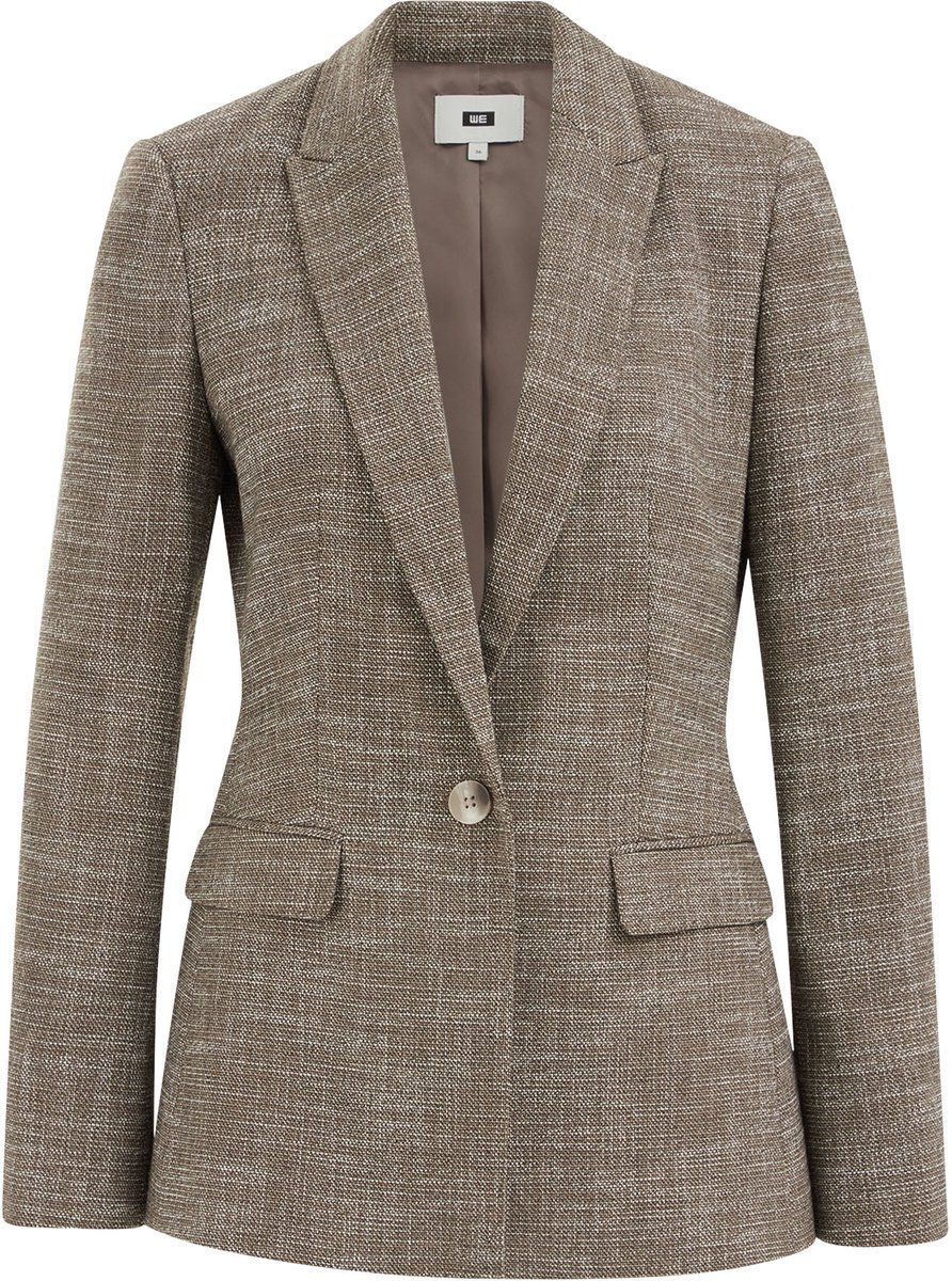 WE Fashion Dames slim fit blazer met structuur