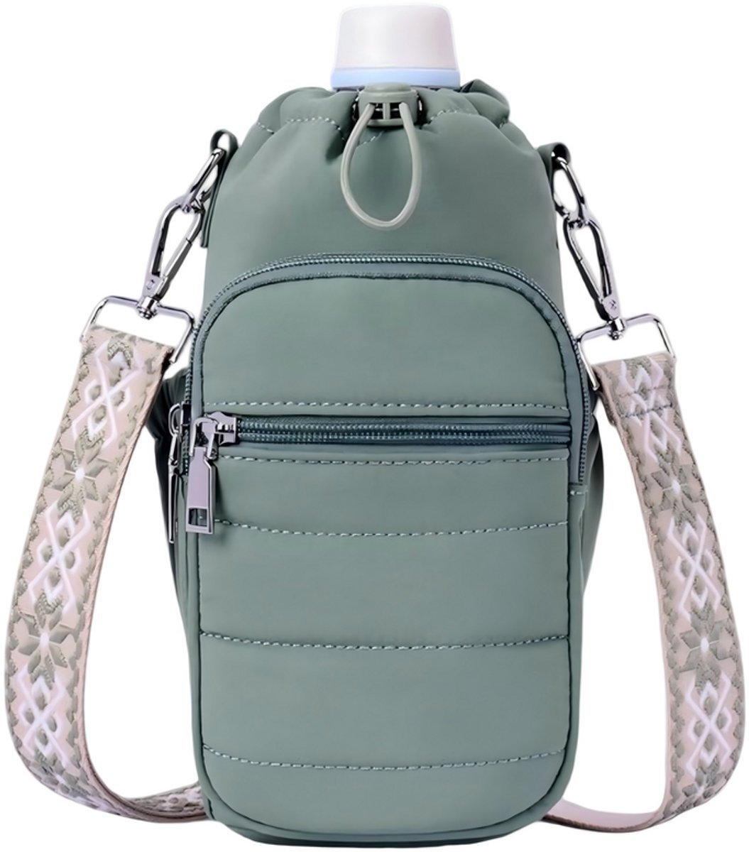 Hoes voor waterfles - 27 x 13 x 3 cm - Tasje voor thermosbeker - Crossbody-tasje voor beker - Draaghoes voor beker - Crossbody-tas voor waterfles - Hoes voor thermosfles - Tasje voor beker - Crossbody-tas voor waterfles