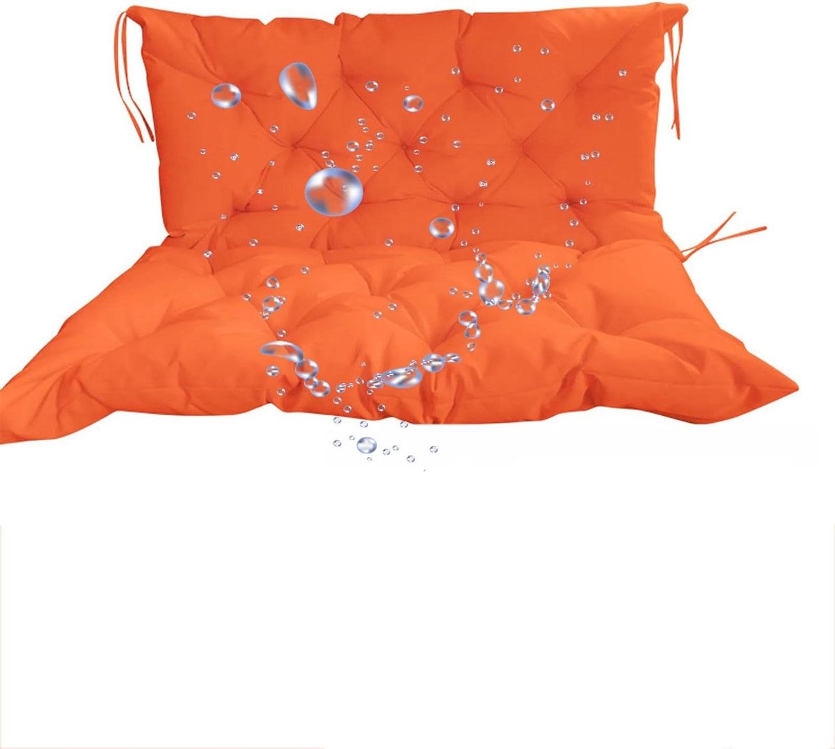 Tuinkussen Bankkussen - Zitkussen Buiten - Comfortabel Zitten - Waterafstotend Materiaal - 120 x 100 cm - Donkergrijs