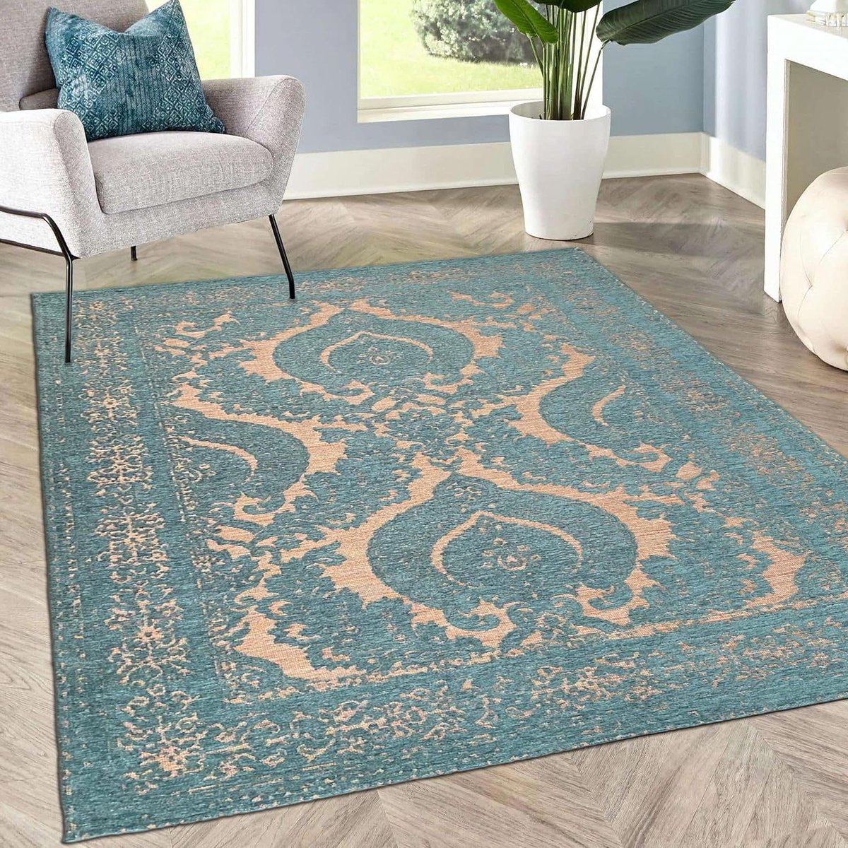 Woonkamer vloerkleed - Oosters tapijt - Interieur verfraaien - Geschikt voor vloerverwarmi