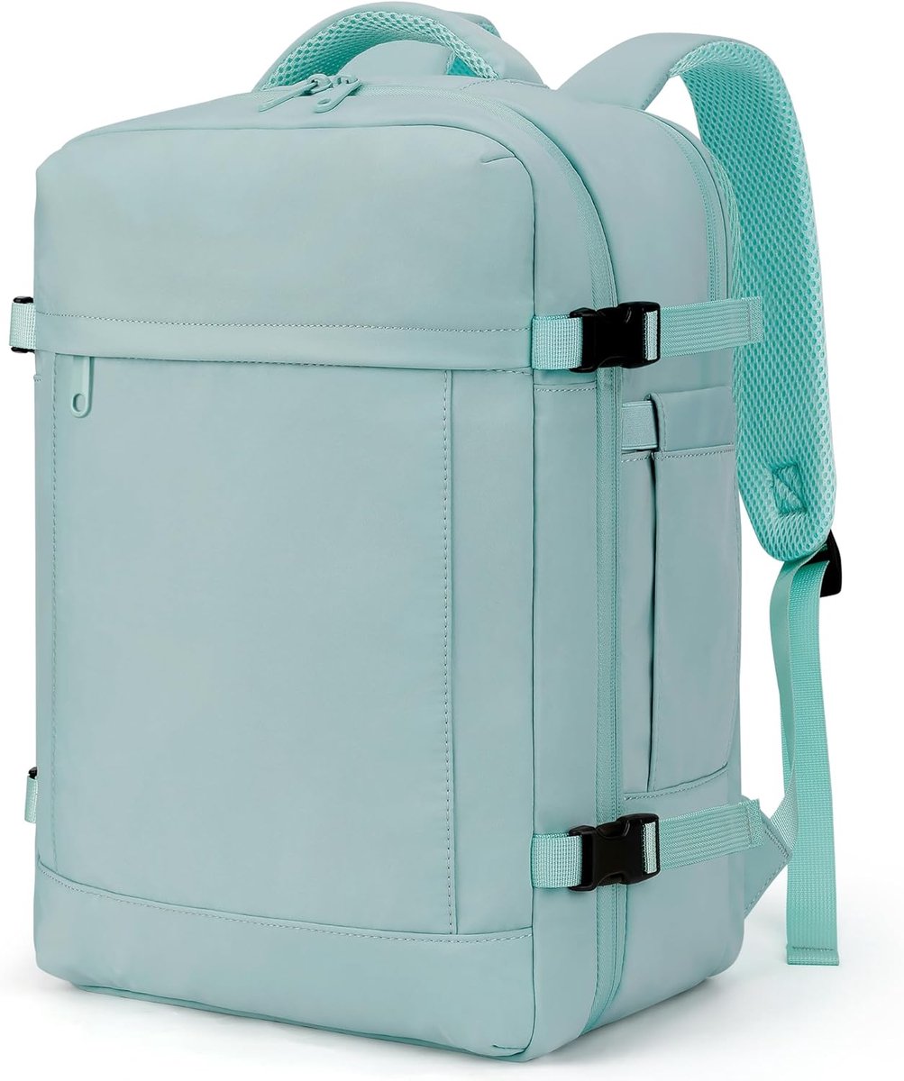 SnelShoppen - Handbagage Koffer 40x30x20 cm, Laptop Rugzak tot 15.6 inch, Waterdichte Tas voor Ryanair en Wizz Air, Zwart, Ideaal voor Korte Reis