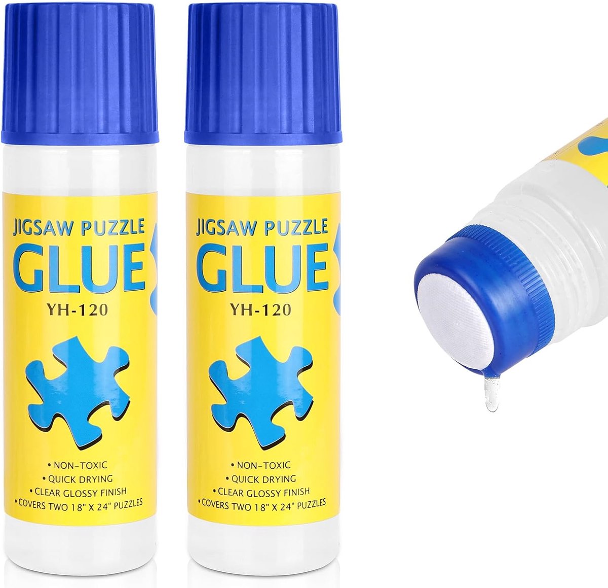 SnelShoppen - Puzzle Lijm 240 ml - Duidelijke Puzzellijm voor Volwassenen en Kinderen - Sneldrogende PVA, Niet Giftig, Wateroplosbaar - Perfect voor 2