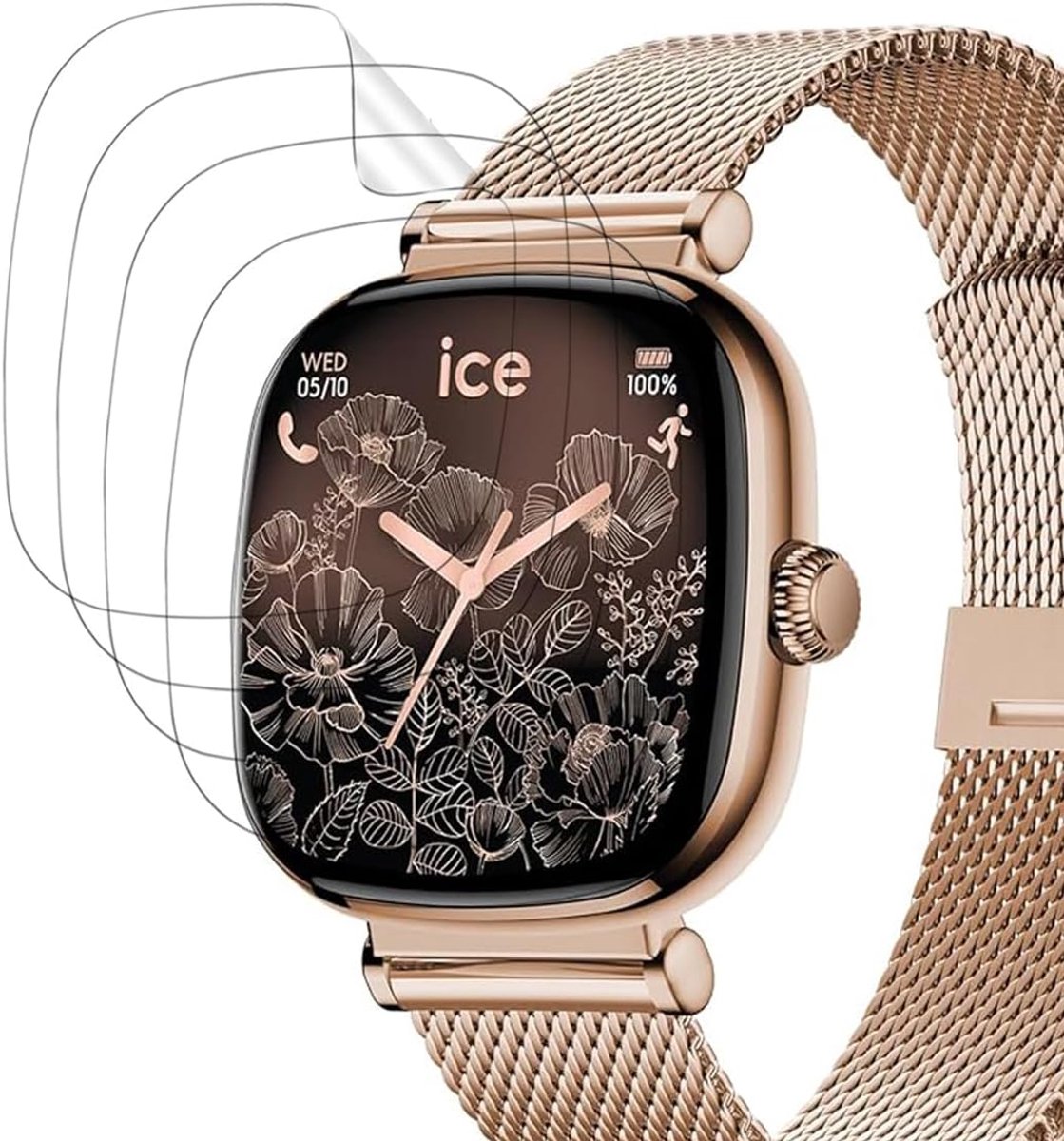 SnelShoppen - Pack van 5 Flexibele TPU Screen Protectors voor 1.70 Inch Ice Smart 2.0 - Bubble Free HD Duidelijk - Volledige Bedekking - Anti-Stof Bes