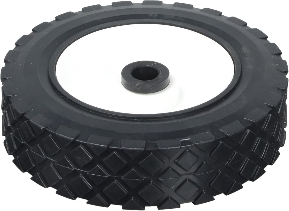 SnelShoppen - Ratioparts Plastic wiel Ø150mm voor Maaiers | Stabiele Design met Diamantprofiel | As Ø14mm | Breedte 38.1mm