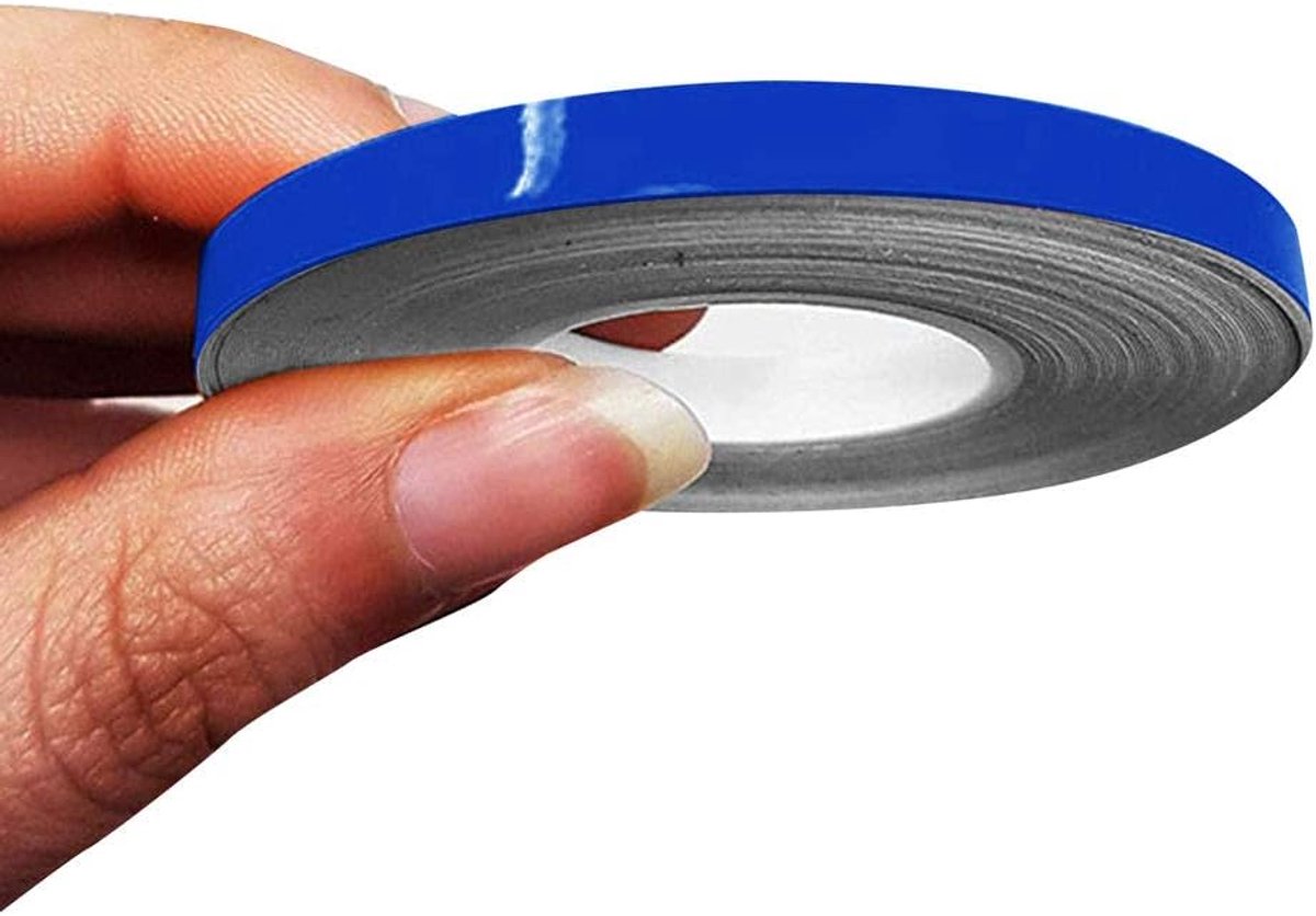 SnelShoppen - Zelfklevende Trim Strips voor Auto's, Motoren, Fietsen en Boot, Blauw, 5mm x 10mt, Decoratieve en Functionele Vinyl Strips