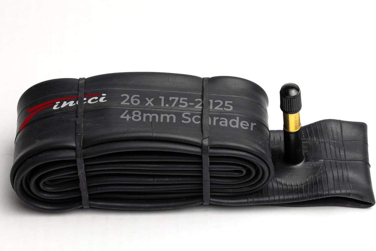 SnelShoppen - 26 Inch Fietsbinnenband 1.75/1.95/2.1/2.125 Inch 48mm Schrader Ventiel Geschikt voor MTB en Hybride Fietsen - Hoogwaardige Butyl Constru