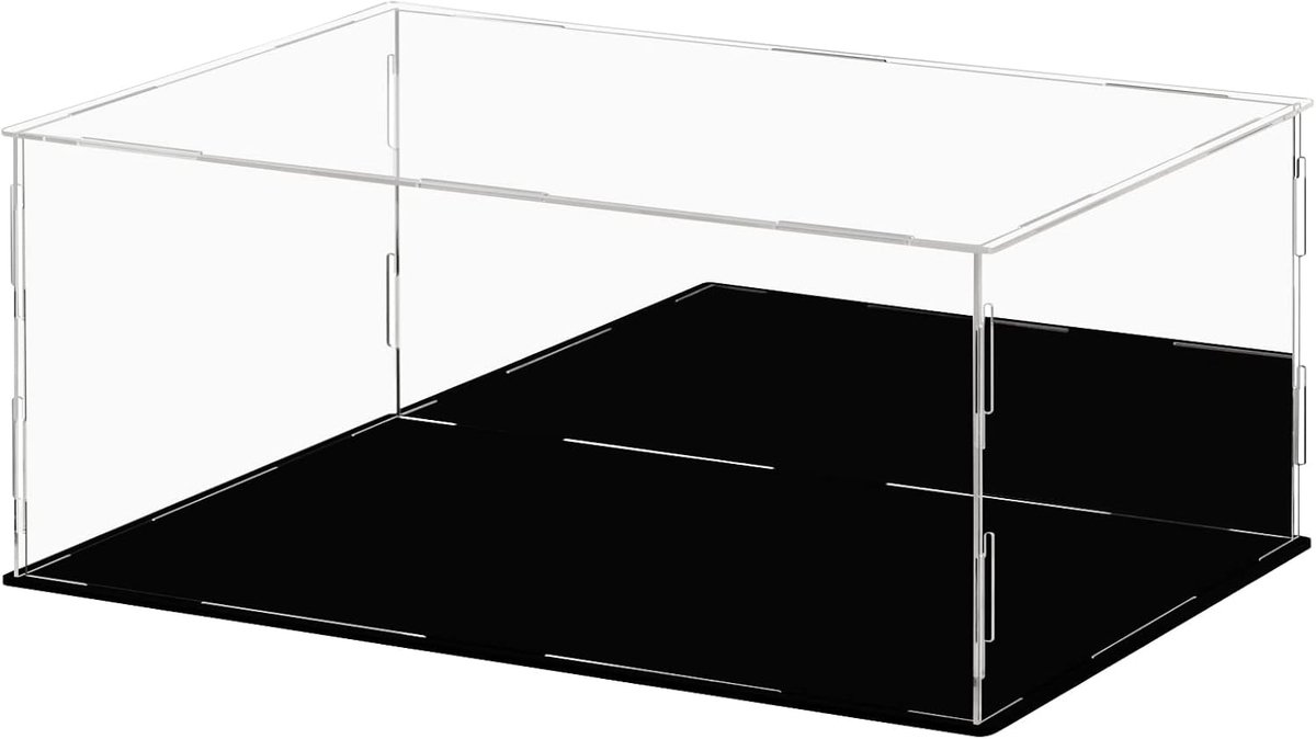 SnelShoppen - Ecoseao Acryl Display Case met Spiegel, Duidelijke Acryl Organizer Box, In elkaar te zetten, Countertop, Stofvrije Bescherming, Actiefig