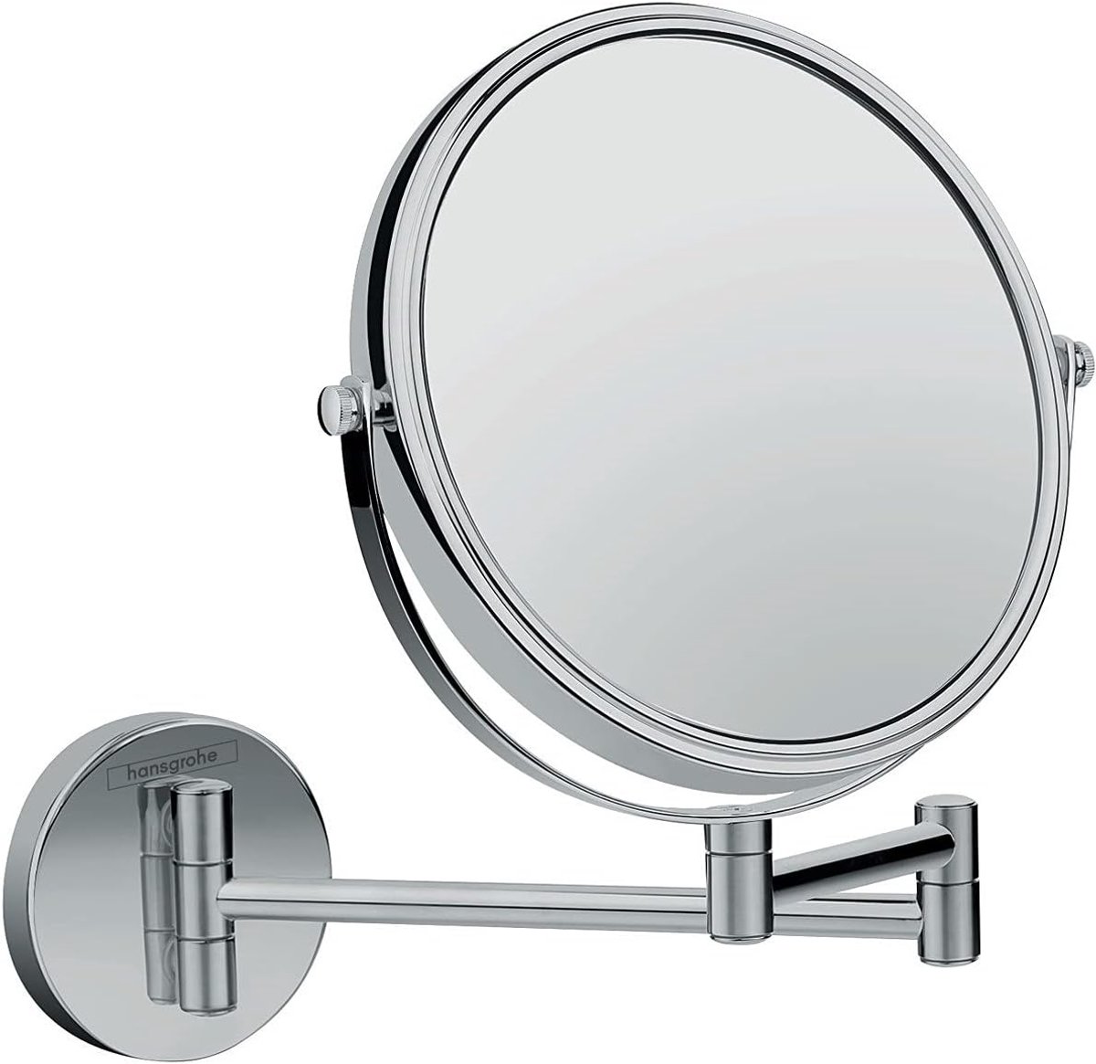 SnelShoppen - Wandgemonteerd Rotatie Scheermirror, Make-up Spiegel, Universiële Cosmetica Spiegel, Chroom, Perfect voor Badkamer en Slaapkamer