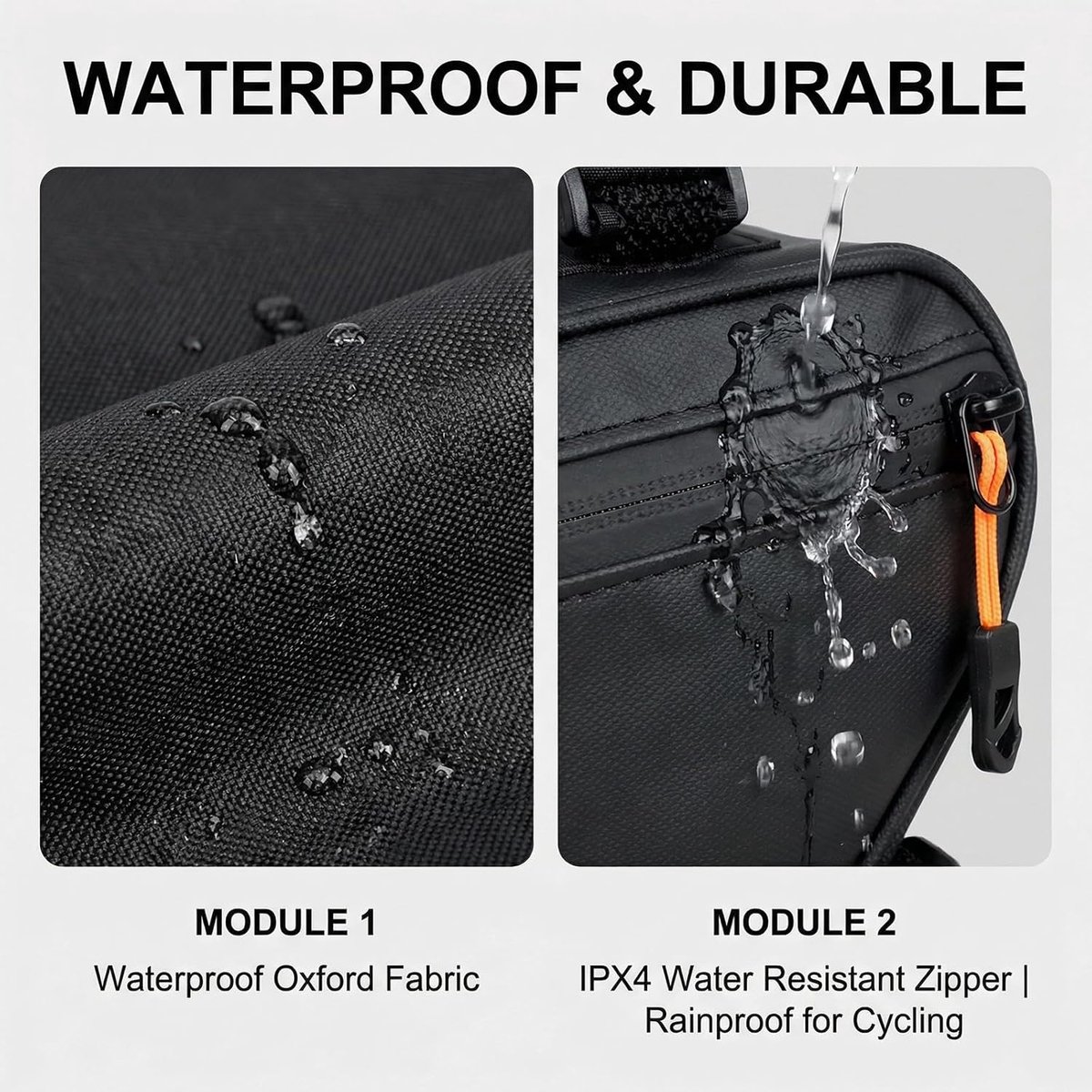 SnelShoppen - Fiets-frametas - Driehoekige Fietstas 1,8L - Waterafstotend Polyester - Reflecterend voor Veiligheid - Professionele Fietsaccessoires vo