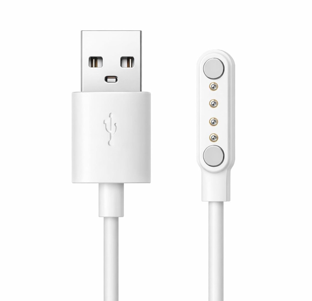 SnelShoppen - Universele Kinderen Smartwatch Oplaadkabel - Magnetische USB Oplaadkabel met 4 Pin Poort - Compatibel met Meeste Smartwatches voor Kinde