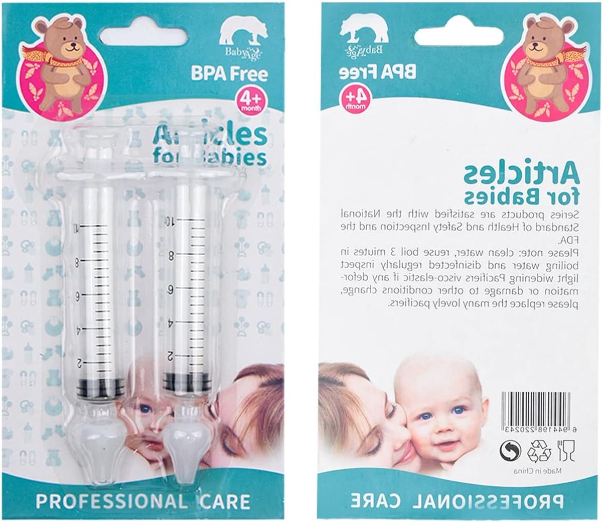 SnelShoppen - 6 Stuks Neus Aspirator Baby 10ML, Professionele Neusreiniger voor Kinderen, Herbruikbaar en Draagbaar met Siliconen Neuszuigpunt, Ideaal — cadeau in Cadeau-ideeën - foto 4