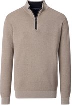 Casa Moda - Half zip trui - Mannen - L - Midden Blauw - Katoen - 454479000