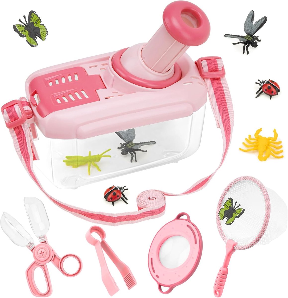 SnelShoppen - Bug Hunting Kits for Kids - 5-delige Insecten Vangen Set met 12 Nepinsecten - Educatief Buiten Speelgoed voor Kinderen 3-6 Jaar - Perfec
