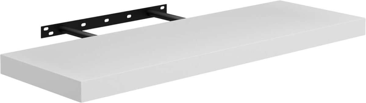SnelShoppen - Wandplank, Zwevende Plank, Wit - Hangplank, Badkamerplank, Keukenplank, Boekenplank - 60 x 23.5 x 4 cm - Modern Ontwerp, Eenvoudige Mont