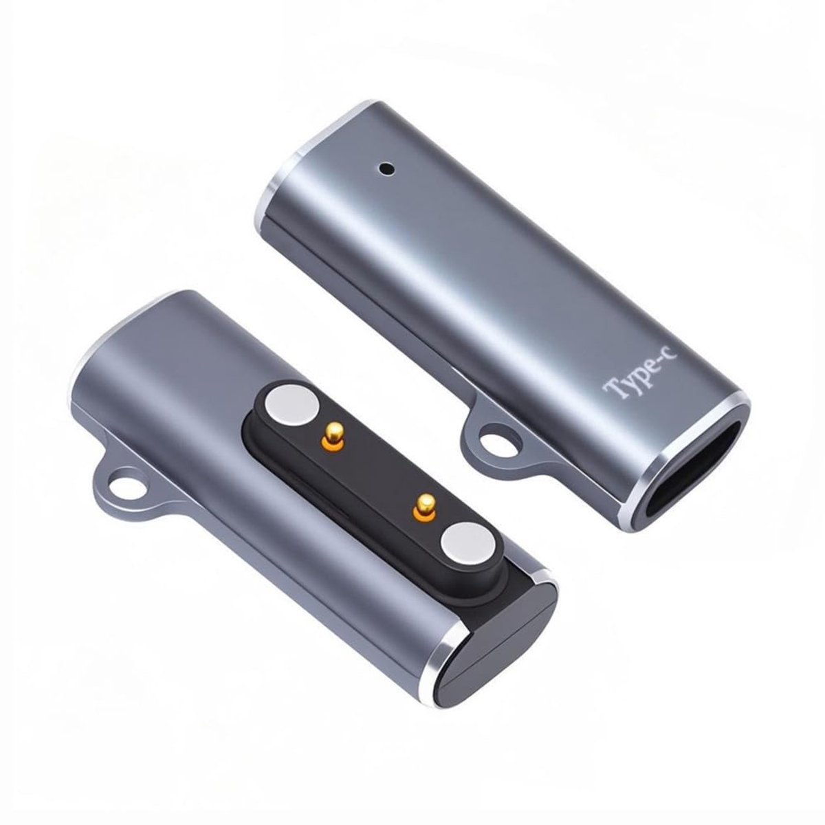 SnelShoppen - 2 Stuks USB Type-C Magnetische Oplaadadapter voor Smartwatches tot 7.62mm - 2-Pin en 4-Pin Compatibel met Botgeleidingskoptelefoons