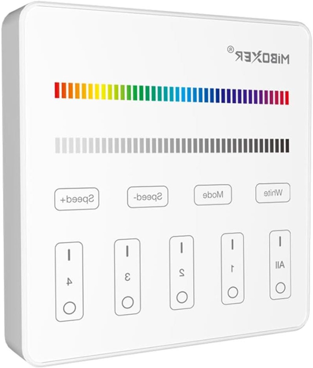 Slimme Afstandsbediening - Paneel Controller - Verlichting Instellen - 4 Zones Bediening - 30 Meter Bereik - Wit