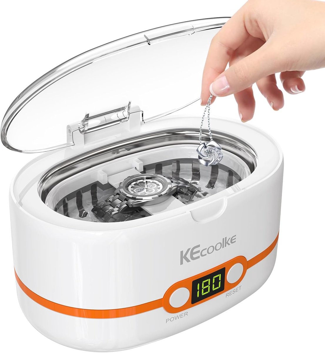 SnelShoppen - Ultrasonic Cleaner 600 ml - Digitale Timer - Ideaal voor Brillen, Ringen, Munten en Zilver - Effectieve Reiniging met Hoge Frequentie