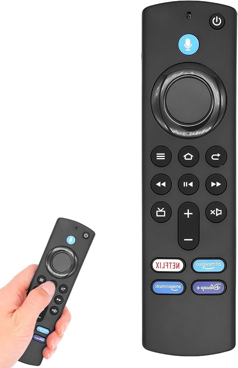 Vervangende afstandsbediening - Smart TV controle - TV bedienen - Spraakbesturing - 10 Meter - Zwart