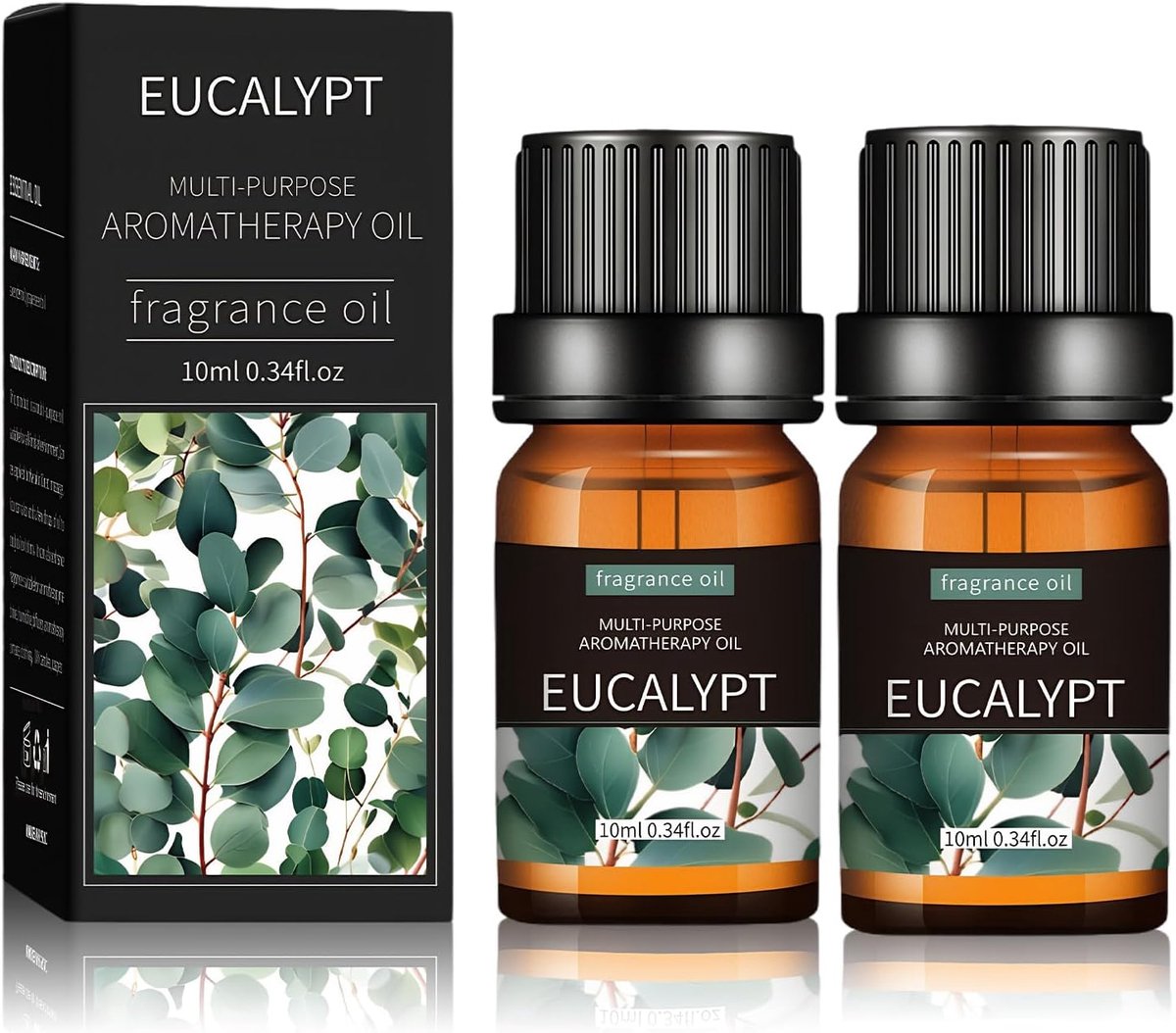 SnelShoppen - Eucalyptus Olie - 100% Natuurlijke Eucalyptus Essentiële Olie - 2 x 10 ml - Aromatherapie, Massage, Geurverspreiders, Luchtverfrisser, O
