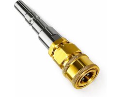 SnelShoppen - M&M Smartek Quick Release Bayonet Adapter 1/4 Inch voor Hogedrukreinigers - Hoogwaardige Messing & Kunststof - Compatibel met Diverse Me