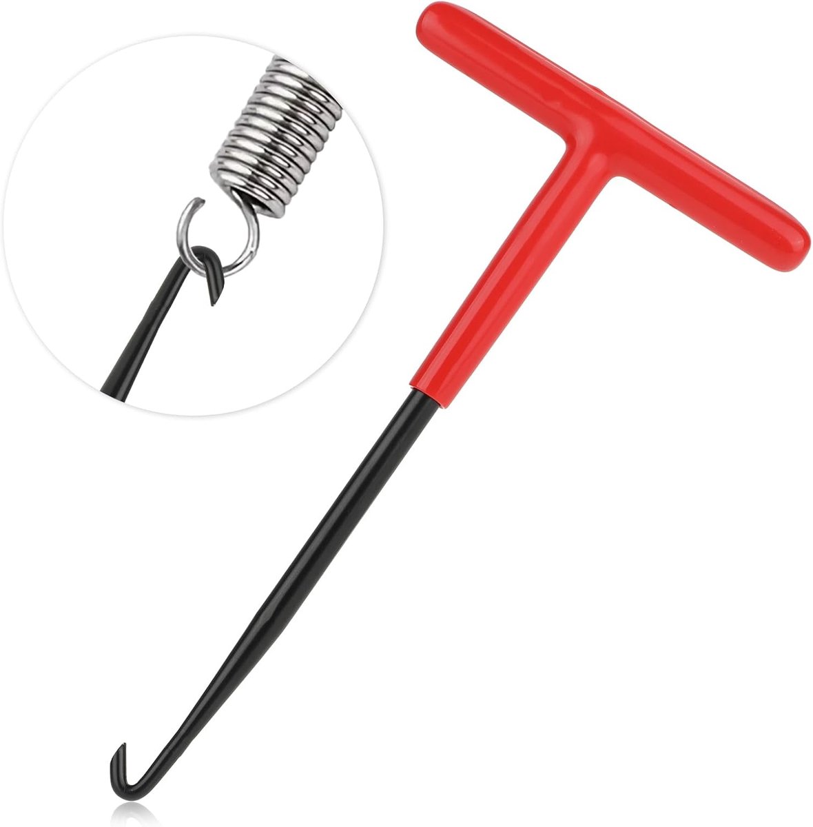 SnelShoppen - Spring Hook 16x8 cm voor Motorfiets - Stalen T-Haak voor Snelle Montage van Uitlaatveren - Ideaal voor Scooter en Moped Onderhoud