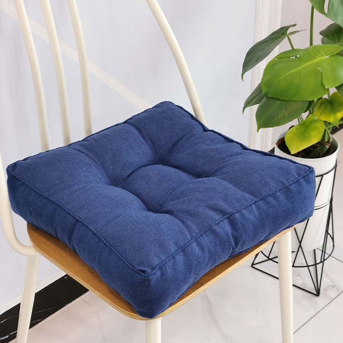 Stoelkussen - Zitkussen - Comfortabel Zitten - 8cm Dik - 45 x 45 cm - Blauw
