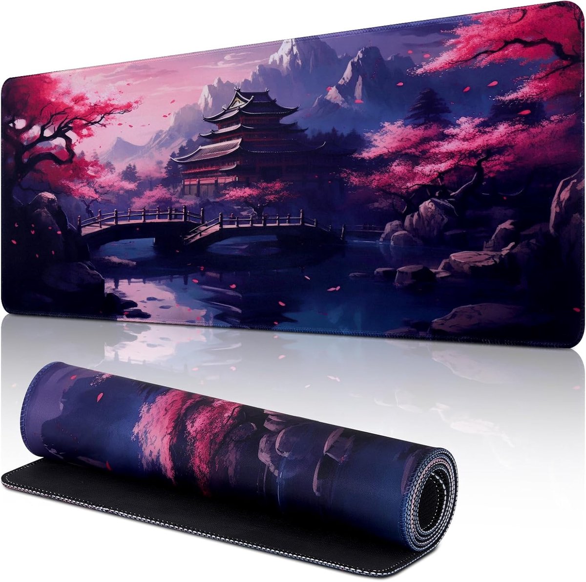 SnelShoppen - Antislipmuismat 80 x 30 cm, Verlengd Gamingmuismat, Waterdicht Bureauonderlegger met Rubberen Basis, Laptop en Kantoor Accessoire, 05-Sa