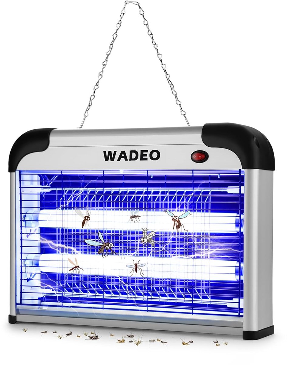 SnelShoppen - Insectenverdelger Elektrisch voor Binnen en Tuinen - Muggenlamp met UV-licht - Chemischevrije Muggenval en Vliegenverdelger - 20W voor 1