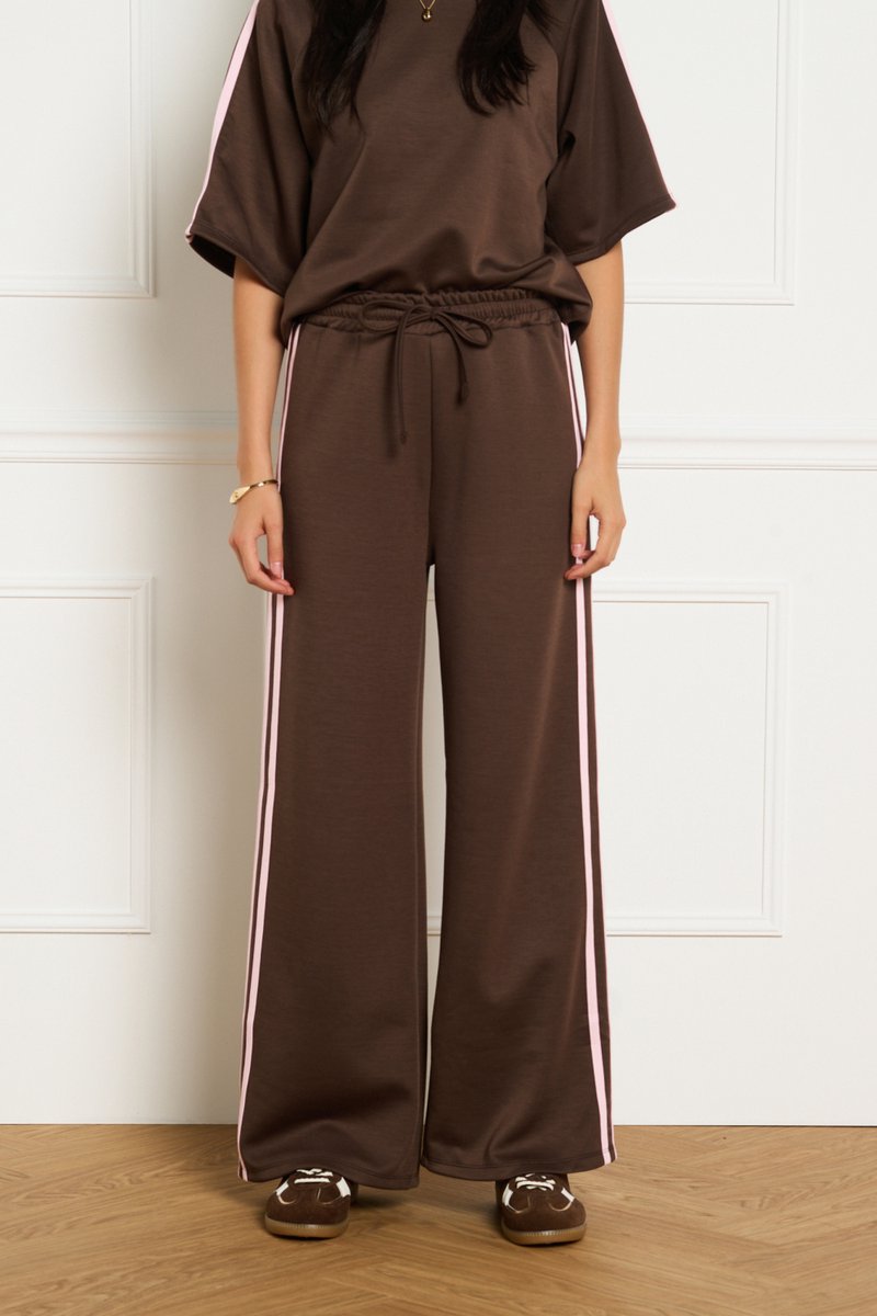 LolaLiza Broek Ew P Bande2f 15100477 3720 Choco En Pink Dames Maat - M