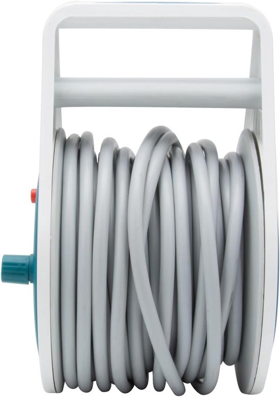 Thijox - Mini-haspel met 3 Stopcontacten, 2P+T, 7 m, Blauw, Compact en Ruimtebesparend voor Thuis, Keuken, Camping en Tuin van Thijox — afbeelding 3