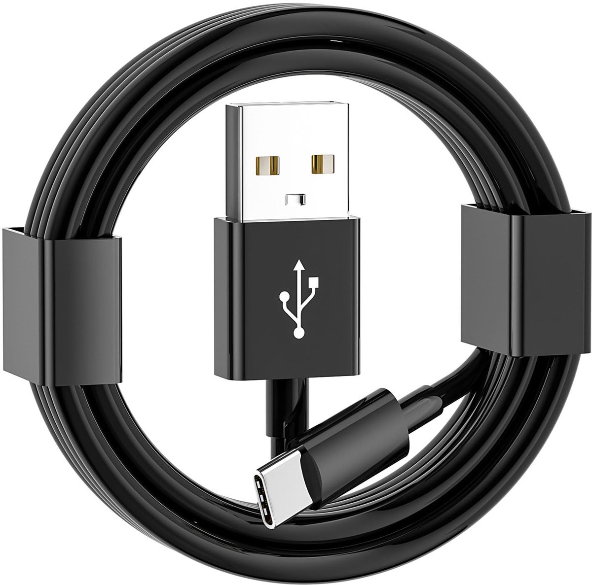 SnelShoppen - Oplaadkabel voor iPhone 16/17/15, CarPlay, 1 m, USB C naar USB, voor iPhone 16 Pro Max, 16 Plus, 17 Air, AirPods Pro, iPad USB C, Zwart