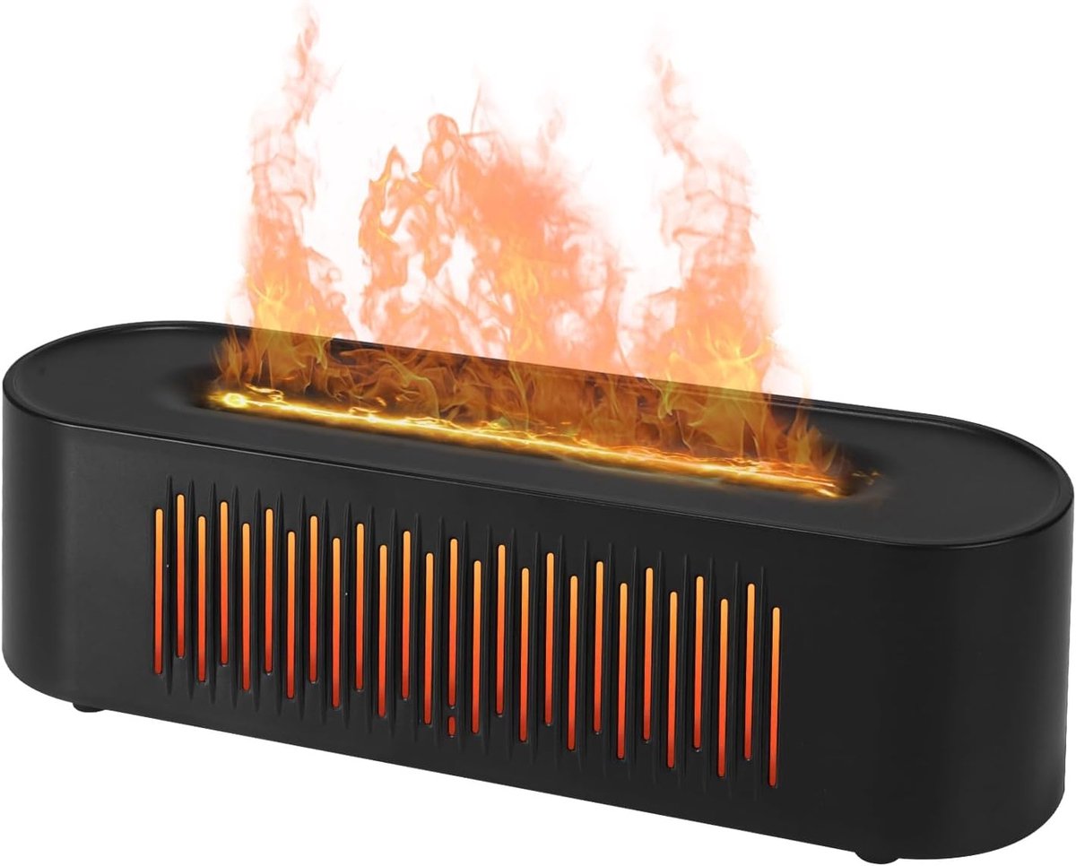 SnelShoppen - Vulkaan Luchtbevochtiger Vlammen Aroma Diffuser 260ml - Ultrasone Nevel, 7 Kleuren Nachtverlichting, Automatische Uitschakeling, Ideaal