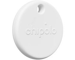 Chipolo POP - Bluetooth Tracker & KeyFinder - Werkt met Apple Find My & Android Find My Device - Tracker Apple iPhone & Android - 120 dB - Wit - 1 Pack