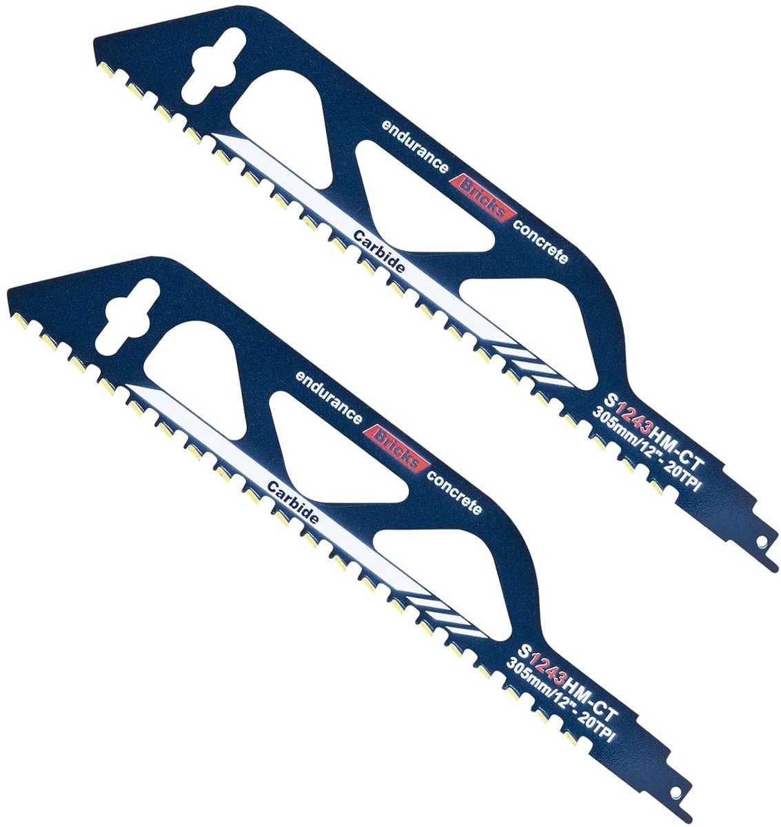 SnelShoppen - 2 Stuks Universele Foxtail Reciprocating Saw Blades 305 mm - Hoogwaardige Tungsten Carbon Zaagbladen voor Hout, Metaal, Beton, Steen en