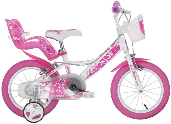 Dino Bikes Little Heart fiets 16 inch met handremmen van Dino Bikes — afbeelding 2