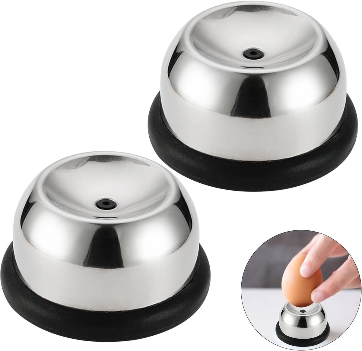 SnelShoppen - Egg Picker 2 Stuks - Rvs Eieren Punctie Gereedschap - Semi-Automatische Eieren Prikker voor Koken - Eieren Openen voor Zacht en Hard Gek