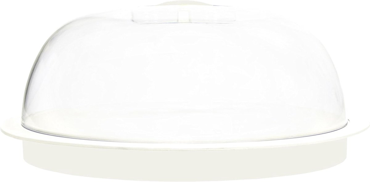 SnelShoppen - 100% Recyclebare Plastic Cakehouder Ø32 cm - Wit - Geschikt voor Feest, Tuin, Keuken, Afwasmachine Bestendig
