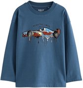 Next - Jongens - T-shirt met lange mouwen en print - Blauw