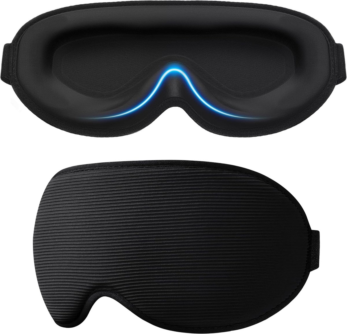 Thijox - 100% Verduisterend Slaapmasker voor Vrouwen & Mannen - Oogdrukvrij Oogmasker voor Zijslapers - 3D-Uitsnijding - Ultrazacht & Comfortabel - Id