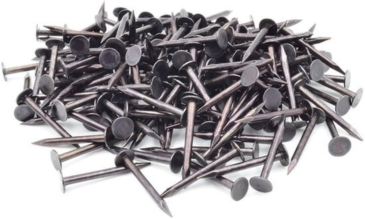 Kammen 1,6 mm x 13 mm spijkers - Grote ronde kop - Lange scherpe punten - 100g (ca. 450 stuks)