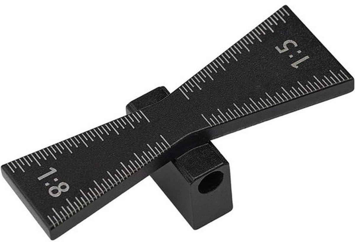 Zwaluwstaartmal Aluminium Zwaluwstaartvormige Lijntekening sjabloon Met 1:5 1:8 Hellingen Voor Houtbewerking Diy Houten Verbindingen