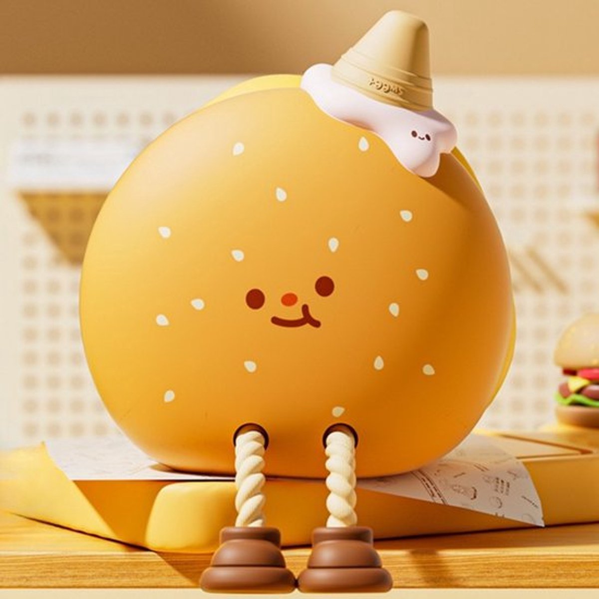 Nachtlampje voor Kinderen | Oplaadbaar | Hamburger | 100% BPA vrij | Timer | Dimbaar | Nachtlampje Baby | USB | LED | Zacht Siliconen | Babykamer verlichting | Veilig voor kinderen | Cadeau | Kinder Nachtlampje | Slaaptrainer | Speelgoed