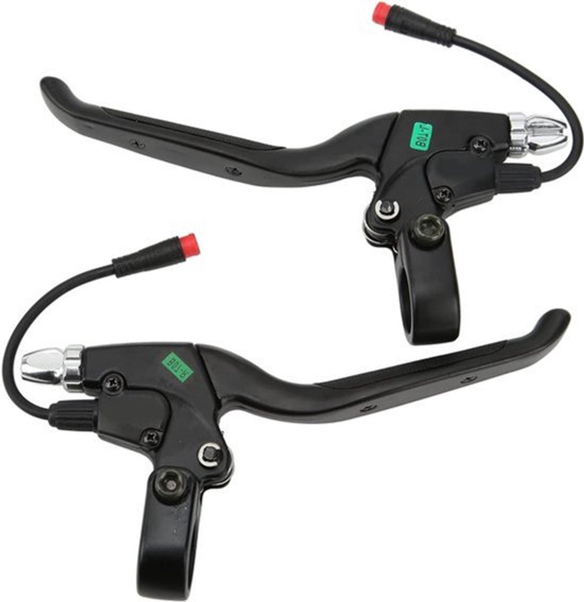 E Fiets Remhendels Aluminiumlegering Links Rechts - 1 Paar, voor 10 inch Elektrische Fiets Scooter met Waterdichte Connector