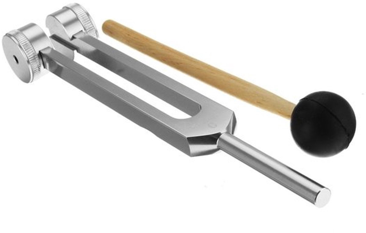 128HZ Aluminium Stemvork Chakra Hammer Bal Diagnostische Set