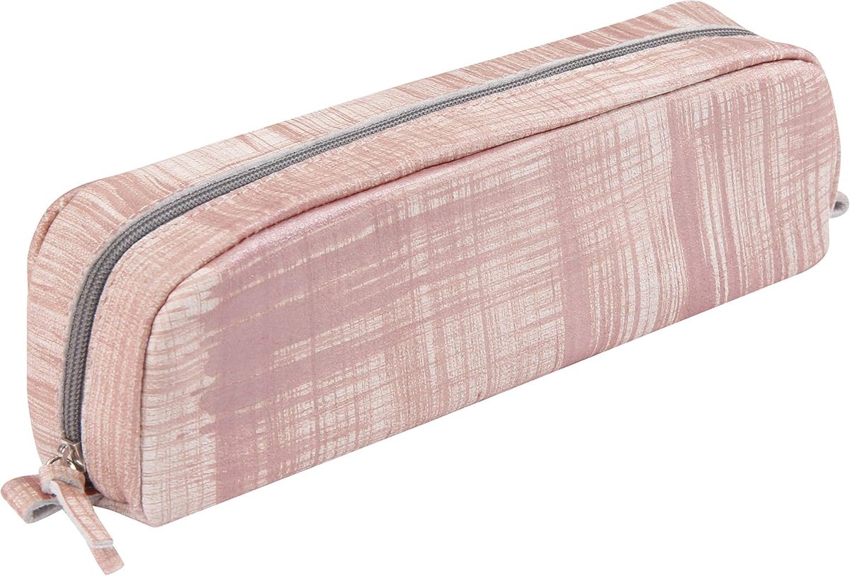 Thijox - Clairefontaine 8424C Etui van Echt Leer - Gekleurd Lamsleer - 21 x 4 x 6 cm - Rechthoekig met Motieven - Perfect voor School, Werk en Reizen