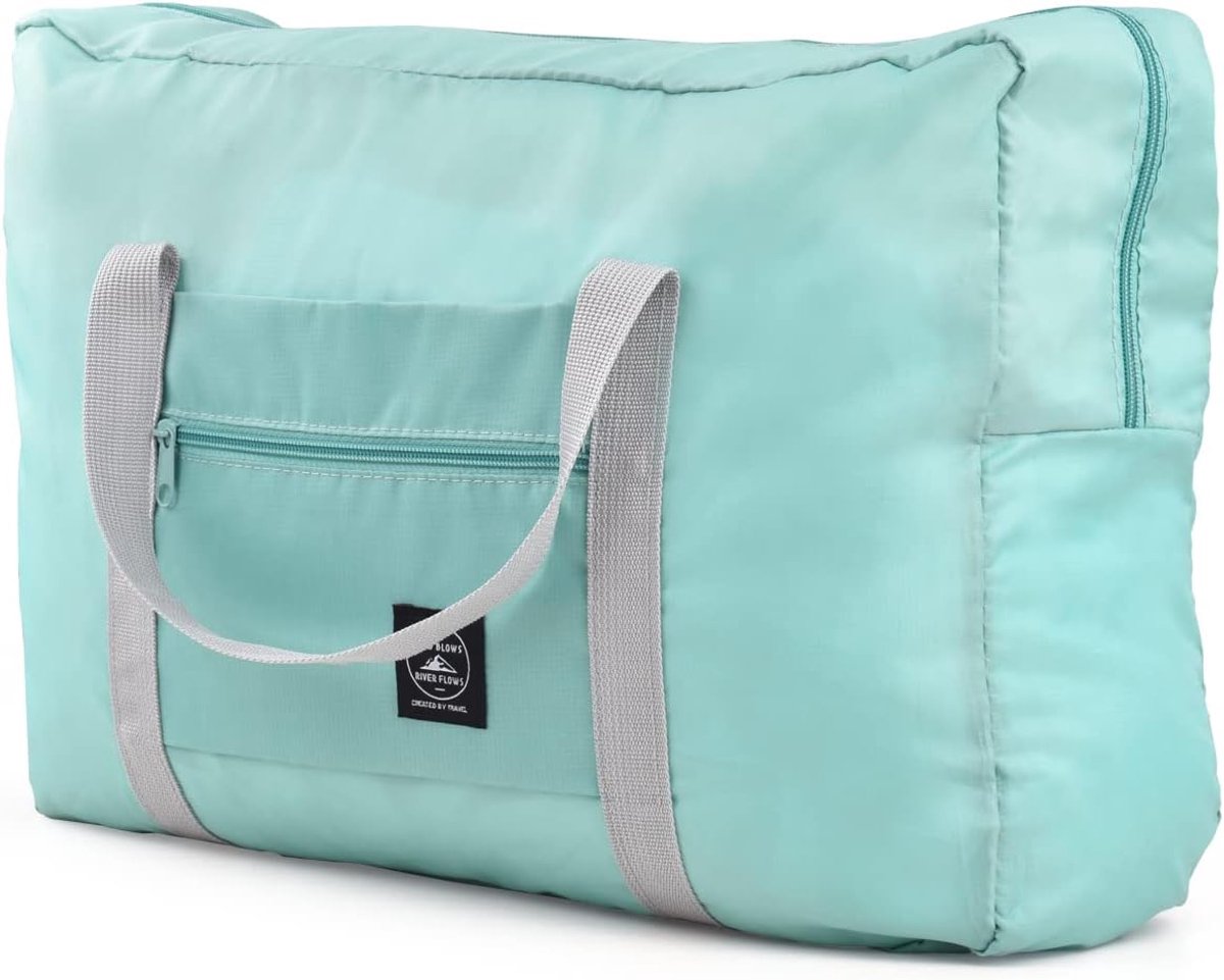 Thijox - Weekend Canvas Reistas Lichtgewicht Waterdichte Strandtas Opvouwbare Schoudertas voor Reizen, Sport, Strand, Outdoor, 45x32x16 cm