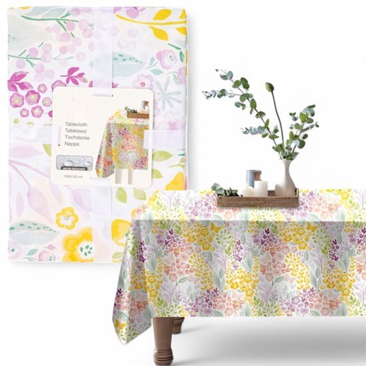 Tafelkleed 180 x 130 cm - Wasbaar - Waterafstotend - Roze Droom