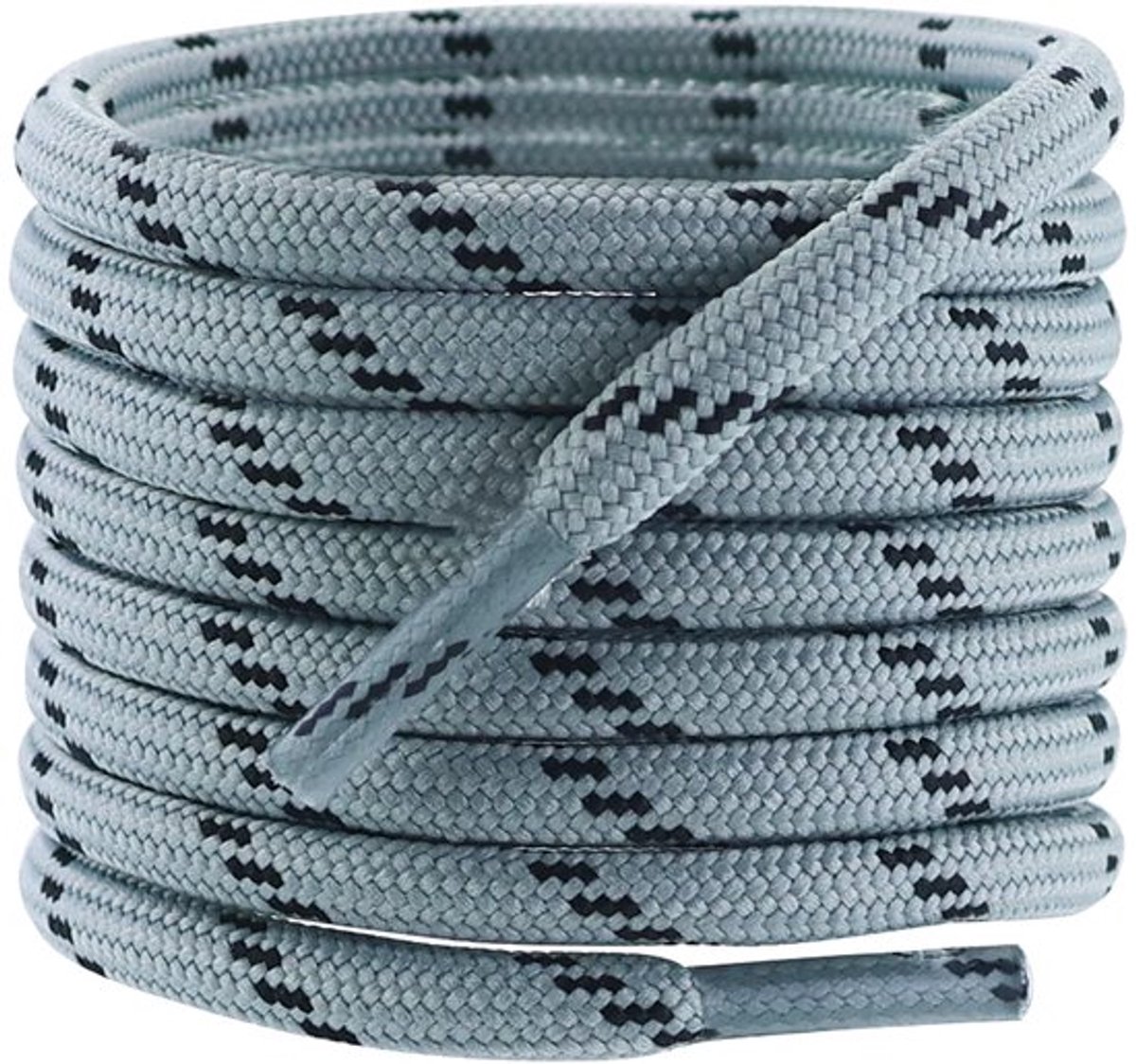 2 Pairs Ronde Veters Grijs Diameter 4.5 mm Dikke Scheurvaste Vervangingsveters voor Werkschoenen, Wandelschoenen en Laarzen, Inclusief Extra Lange Veters en Veters 120 cm, Grijs, Een,